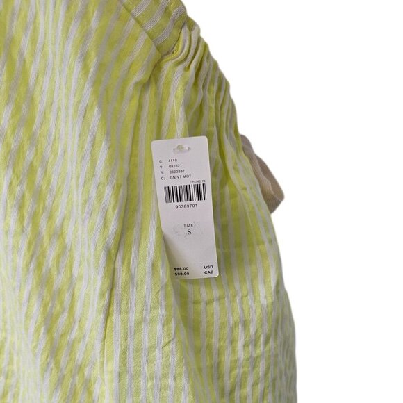 Anthropologie Button-Front Halter Swing Blouse Open Tie Back Striped Size Small - Picture 11 of 11